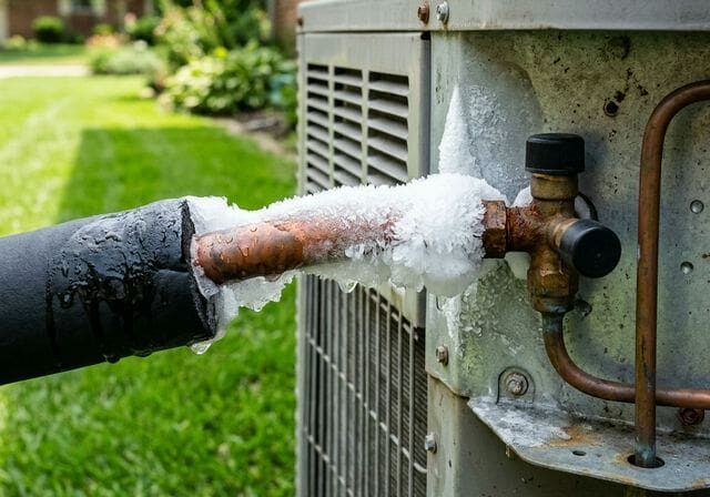 Ice on AC refrigerant line