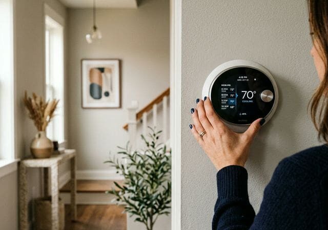 Adjusting smart thermostat