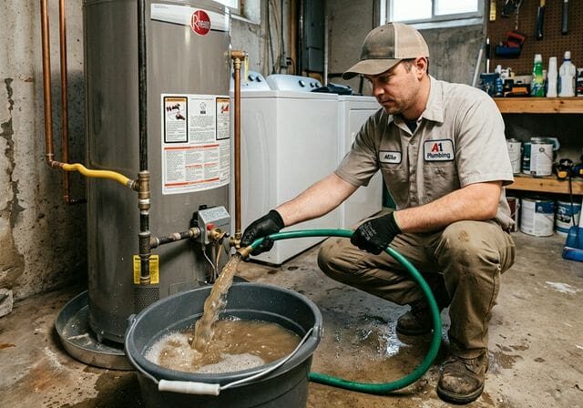 Flushing water heater sediment