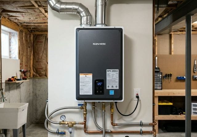 Tankless water heater installation